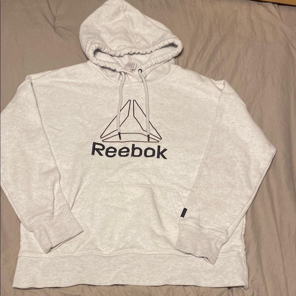 Reebok Men's White Hoodie Sweater